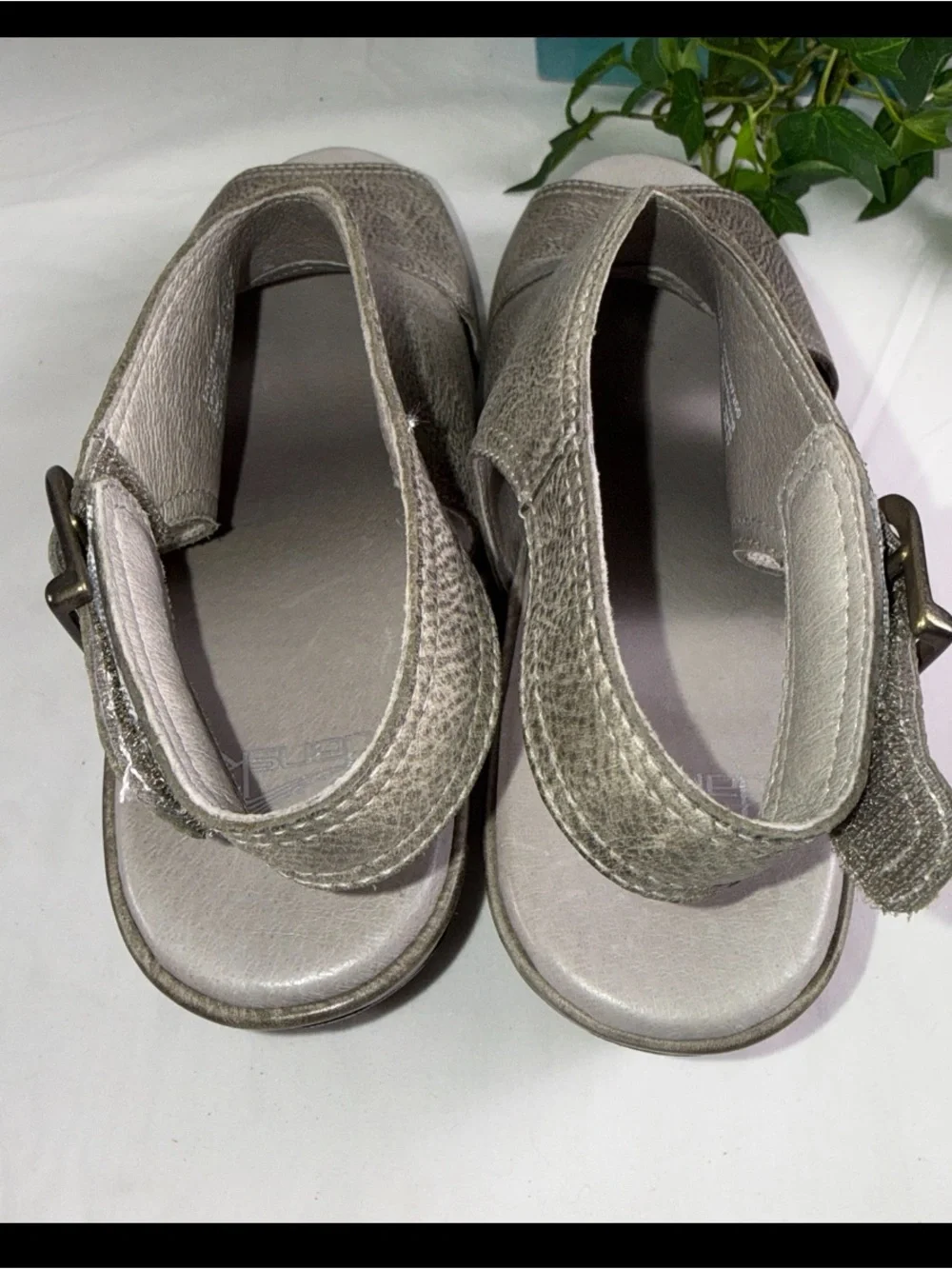 Dansko Vanda Ankle Bootie EU40 US10 Taupe L Slingback Heeled Sandals Wedge Shoe